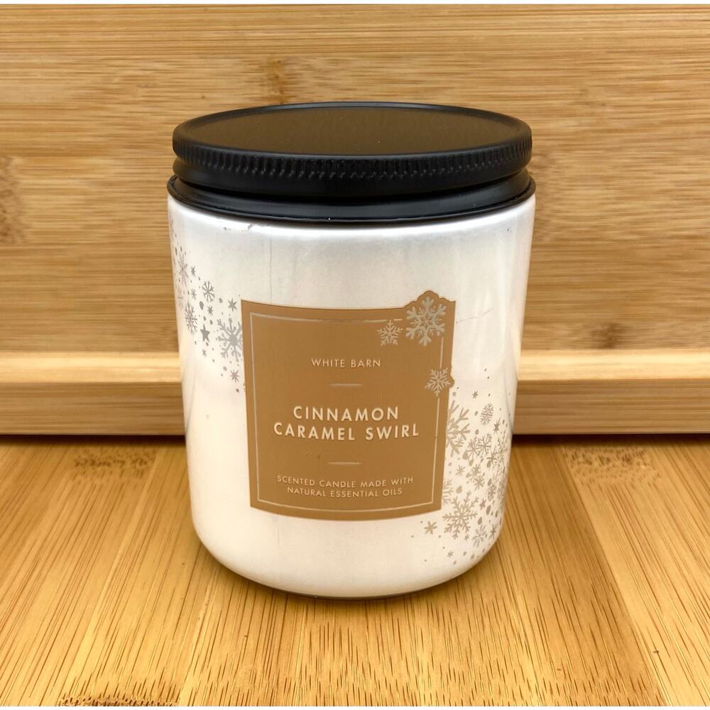 White Barn Cinnamon Swirl Candle Single Wick 7oz New